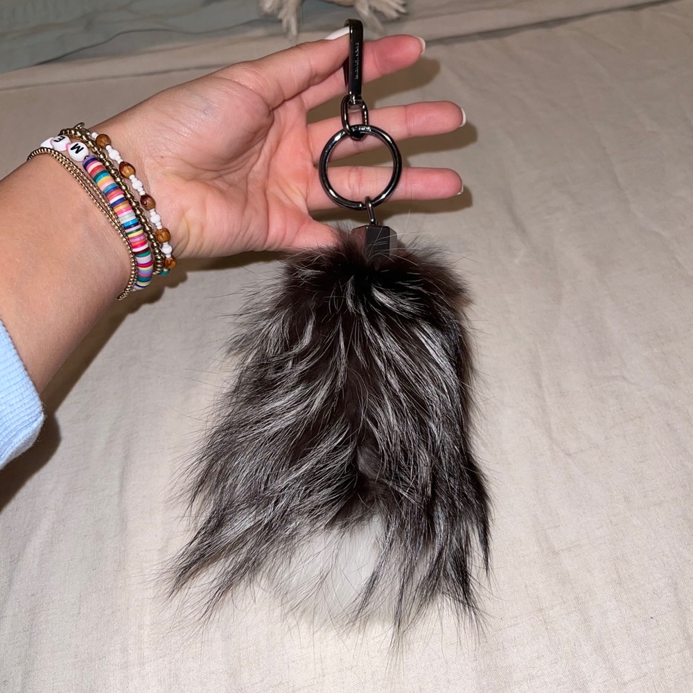 Michael Kors pompom keychain